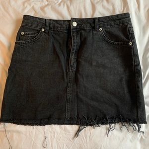 Black denim Topshop skirt